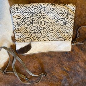 Mrya Cowhide Clutch